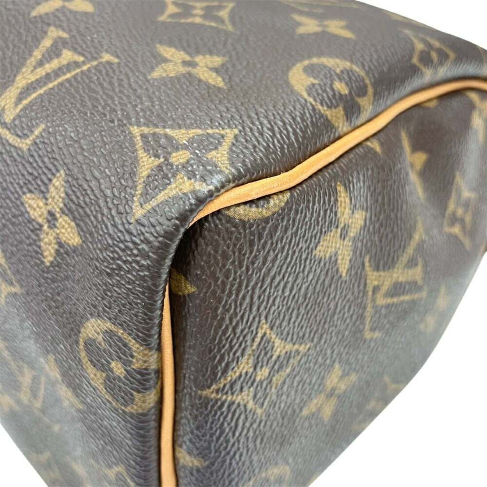 LOUIS VUITTON Authentic Brown Monogram Speedy 25 Boston Bag - Picture 7 of 12